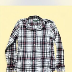 Plaid Button-Up Shirt